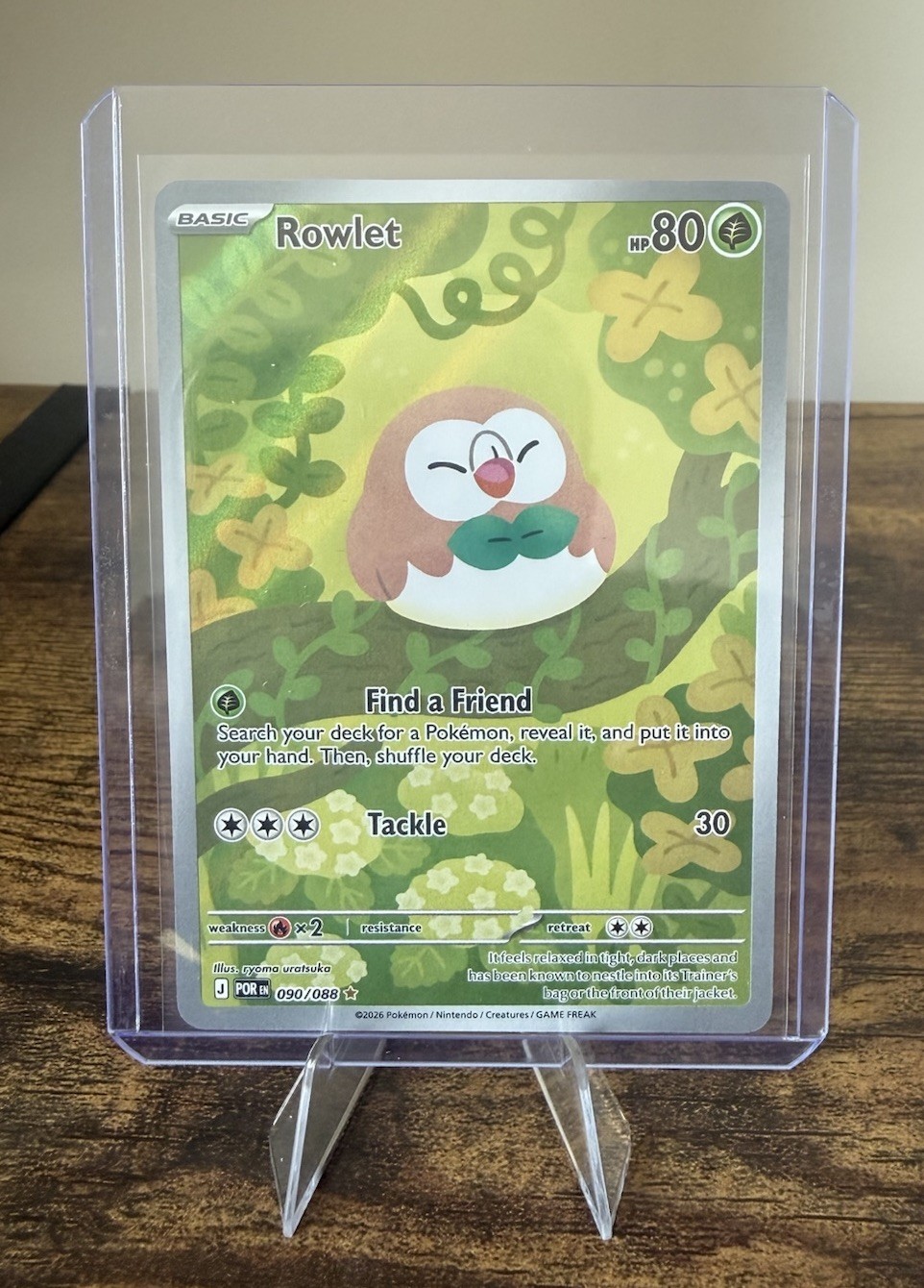Pokémon TCG Rowlet 90/88 Illustration Rare Perfect Order
