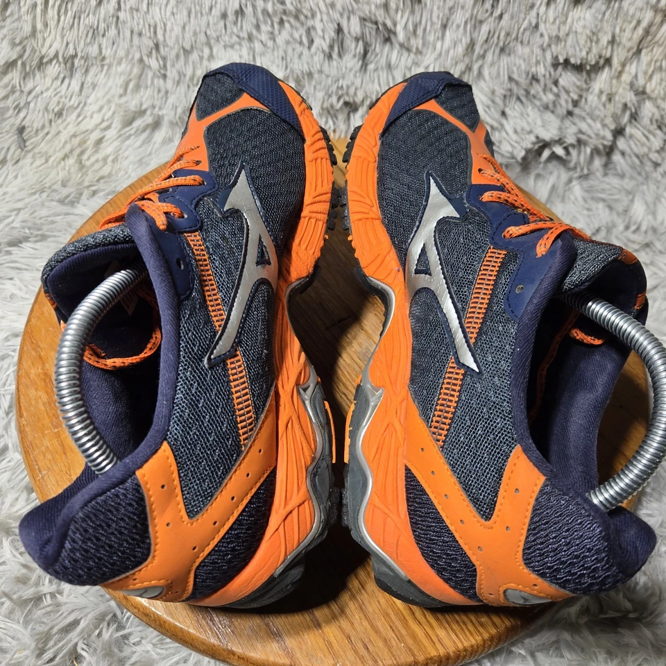 Mizuno Wave Ascend 8 Mens Size 9 UK 8 Trail Running Shoes Orange/Blue Trainers - Image 4 of 4