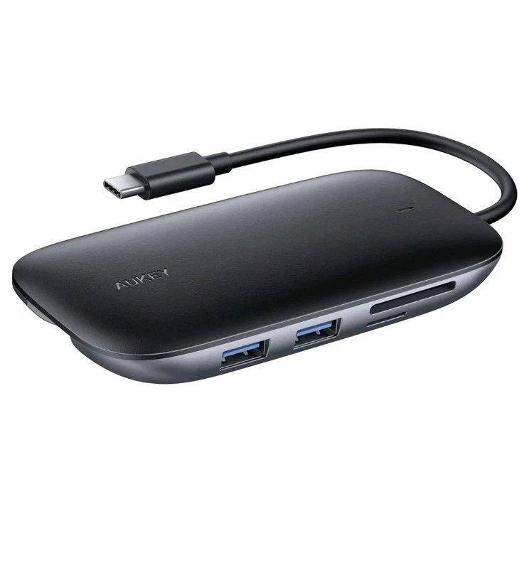 AUKEY CB-C68 Unity Link PD II 7-in-1 USB-C Hub with 100W PD - Image 2 of 4