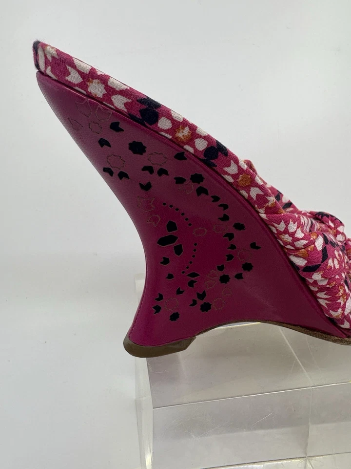 Jimmy Choo Cuñas Florales Algodón Estampado Bayas Talla 39.5 Foto 4 de 4