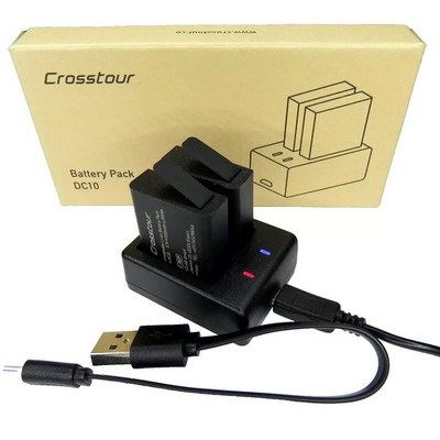 Action Cam Akku USB Ladegerät für Crosstour Rollei AKASO CAMPARK APEMAN SJ4000