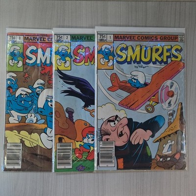 Smurf comic lot 1-3, 1982