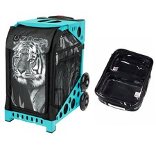 Zuca Sport Bag - Tiger with One Large and Two Mini Utility Pouches Turquoise Fr