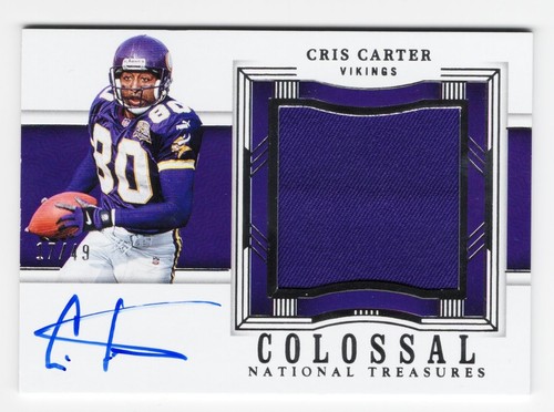 🔥 2023 PANINI NATIONAL TREASURES CRIS CARTER COLOSSAL SIGNATURES PATCH AUTO /49