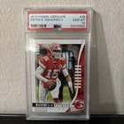 2019 Panini Absolute Football #38 Patrick Mahomes II. PSA 10