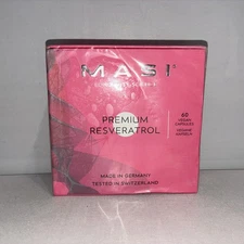 MASI PREMIUM RESVERATROL & GRAPE SEED EXTRACT: 60 Vegan Caps/ Exp 01/2027