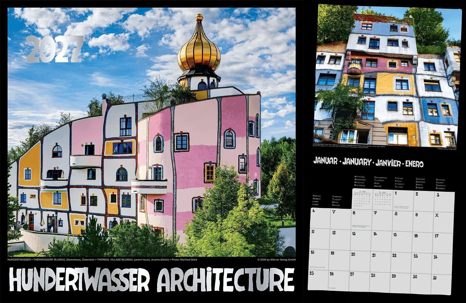 Hundertwasser Broschürenkalender Architektur 2027 | Wörner Verlag GmbH | Deutsch - Bild 7