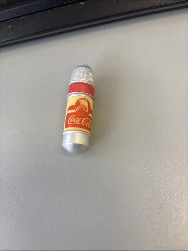 Vintage Coca-Cola Promo Advertising Metal Thimble Top Sewing Needle Case empty