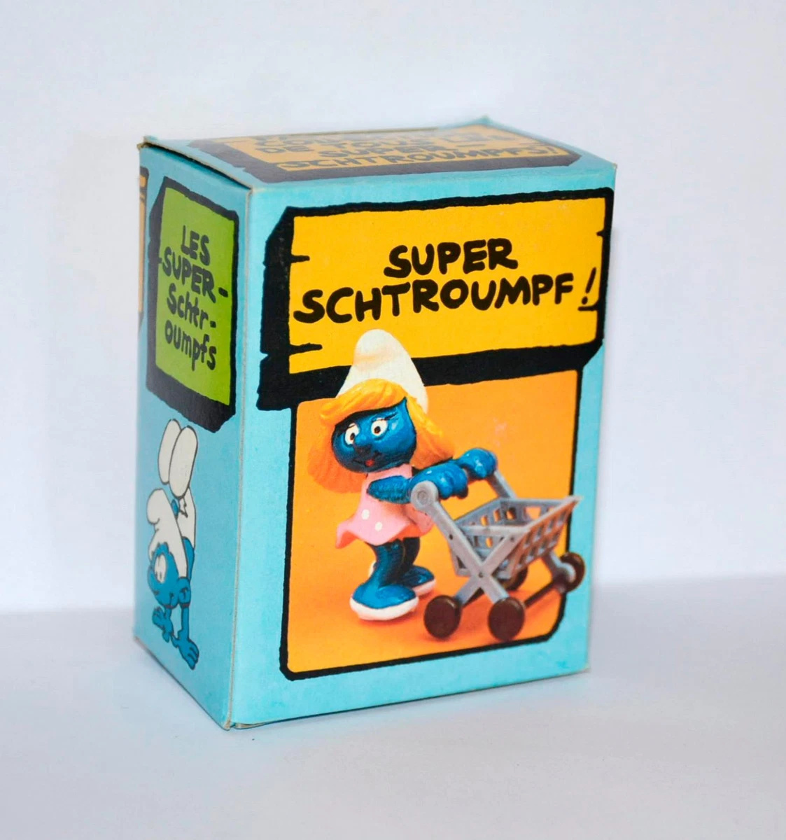 Figurine Ancienne Schtroumpf (Smurf) En Train De Sauter Une Haie - Marque Schleich - Occasion En Bon état