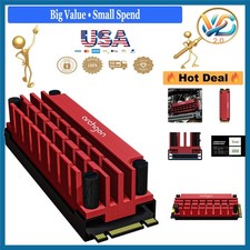 HS-1110 Red M.2 2280 SSD Heatsink Cooler Aluminum PCIe NVMe SATA