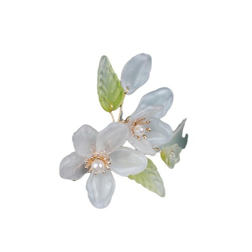 Korean Barrettes Women Duckbill Clips Chinese Hanfu Hairpins Flower Hair Clips - Picture 9 of 12