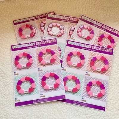Way To Celebrate Sweetheart Bracelets 4pk Kids Tear & Share Heart Beads