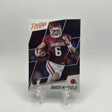 2018 Prestige Xtra Points Green #203 Baker Mayfield Rookie Card. rookie card picture