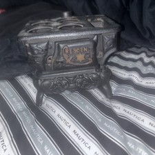 Antique Crescrent Toy Stove good conditon - Cast Iron Black