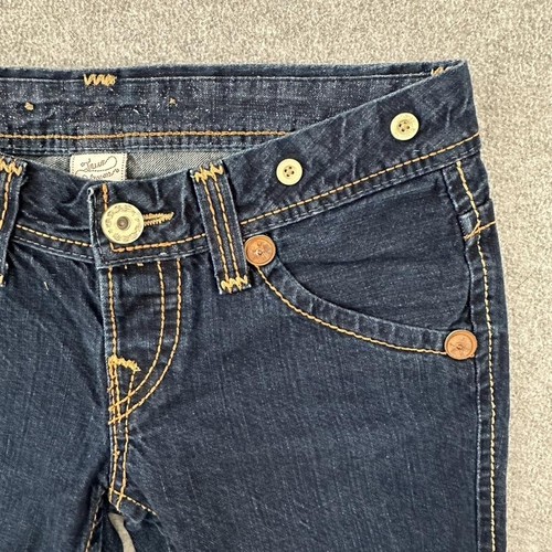 Pantalones de mezclilla True Religion vintage para mujer 30 corte boot oscuro Jacob grande T hechos en EE. UU. tiro bajo - Imagen 7 de 12