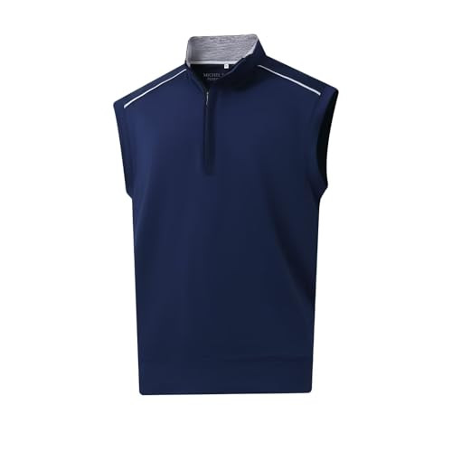 Mens Vests Outerwear Lightweight Moisture Wicking Midlayer Large Navy - Afbeelding 1 van 5