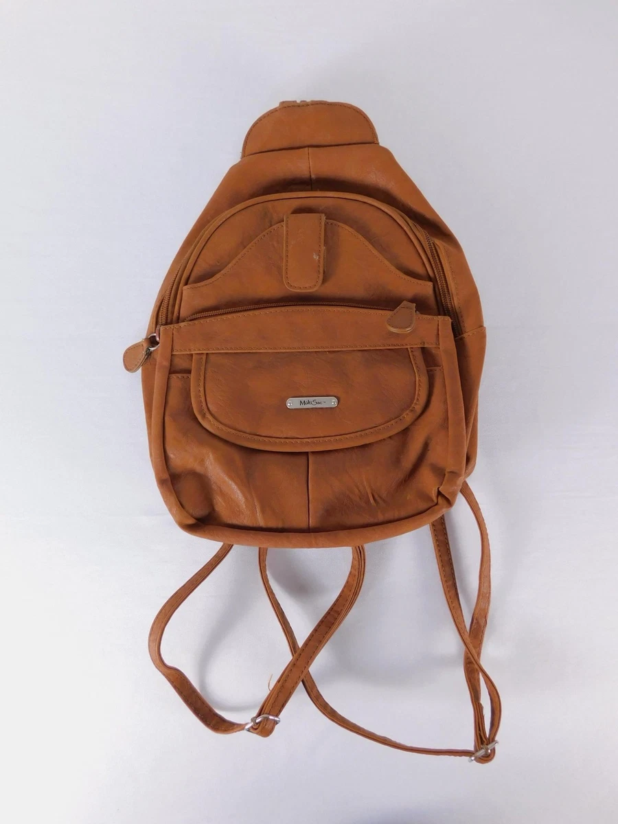 MultiSac Topeka Backpack Tan Nude Vegan Leather Womens Bag New NWT Backpack MultiSac Women main image 3