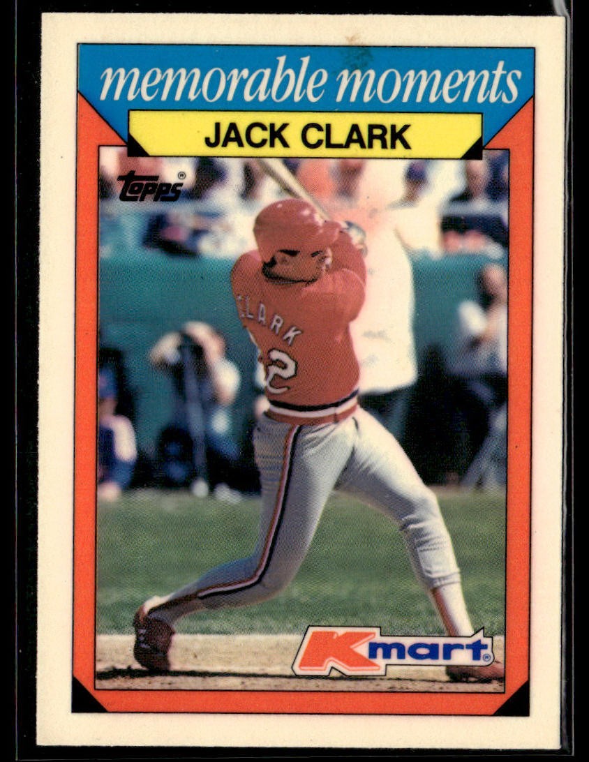 1988 Topps Kmart Memorable Moments #5 Jack Clark Baseball Card 0101A