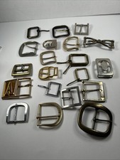 Lot 20 Vintage Belt Buckles Brass Silver Tone Taiwan Spain