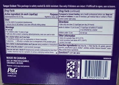 Vicks ZzzQuil Nighttime Sleep Aid Liquid Capsules - 96 Count for