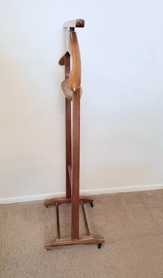 MCM Italian Wood Valet- Made In Italy Gentleman's Tie Suit Butler Man Caddy - Image 4 of 4