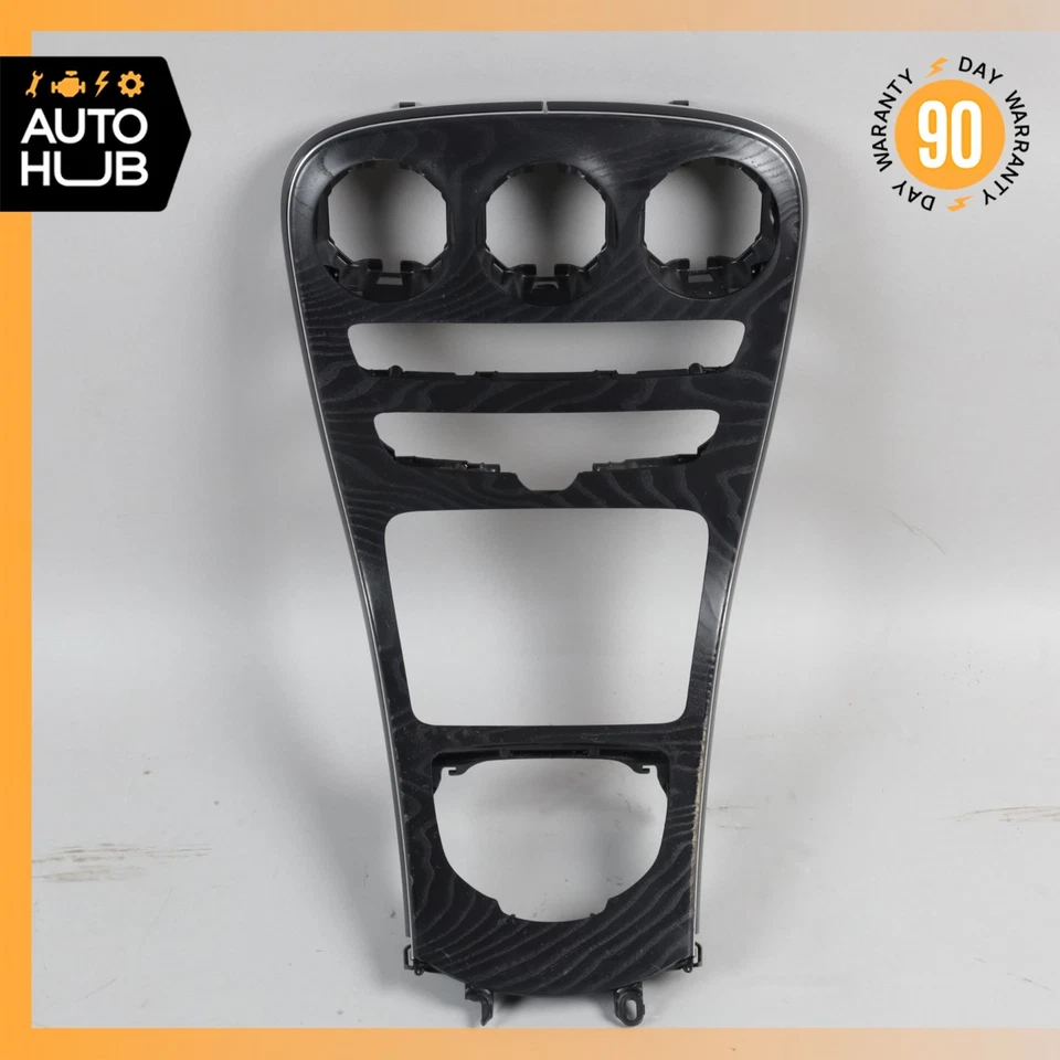 15-16 Mercedes W205 C350e C300 C400 consola central moldura madera de fresno negro OEM 82k Foto 2 de 4