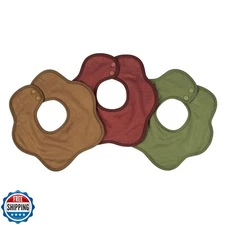 Tiny Twinkle Roundabout Drool Bibs 3 Pack - 360 Rotating Waterproof and Absor