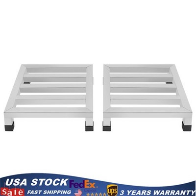 2Pcs Dunnage Rack Stationary Dunnage Rack 13  x 13  x 3  Stainless Storage Rack