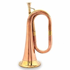 Solid Copper Brass Bugle Cavalry Horn School Instrument