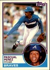 1983 Topps Traded Baseball Card #84T Pascual Perez