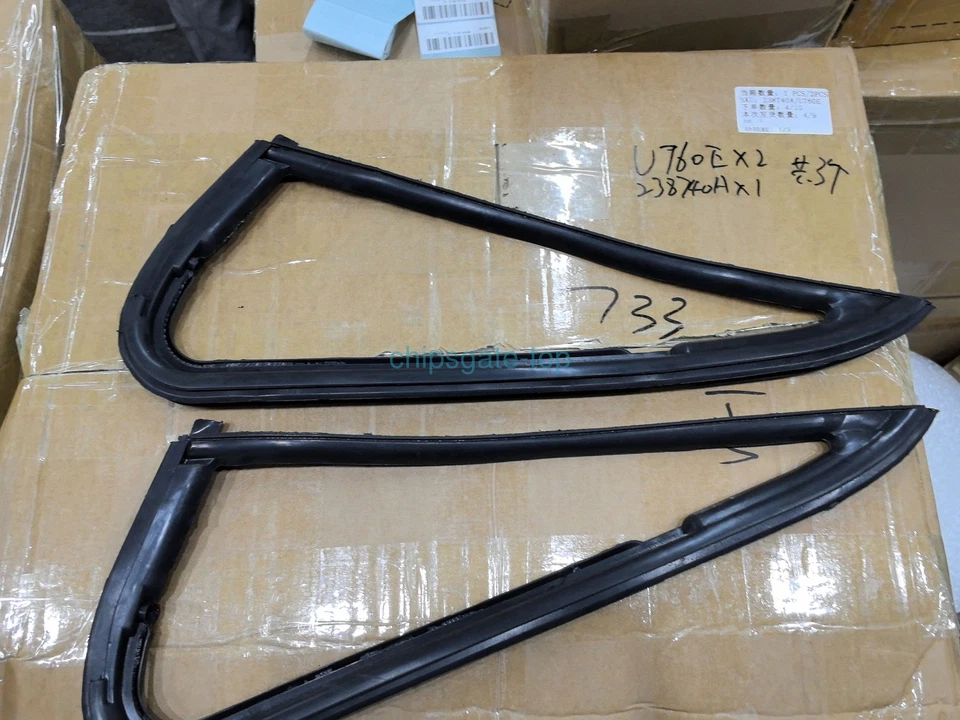 Pair Front Vent Glass Window Weatherstrip Seals Set For Chevy GMC Pickup Truck - Изображение 2 из 4