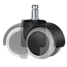 5pc Office Chair Caster 2 inch Rubber Swivel Wheels Heavy Silent Replacement