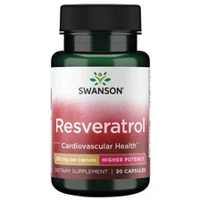 Swanson Ultra Resveratrol Higher-Potency Vitamin Supplement, 30 Capsules