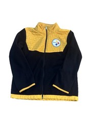 NFL PITTSBURGH STEELERS YOUTH FLEECE FULL ZIP JACKET SIZE MEDIUM 371