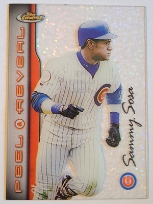 1999 Topps Finest Peel & Reveal Sammy Sosa #PR3 Sparkle