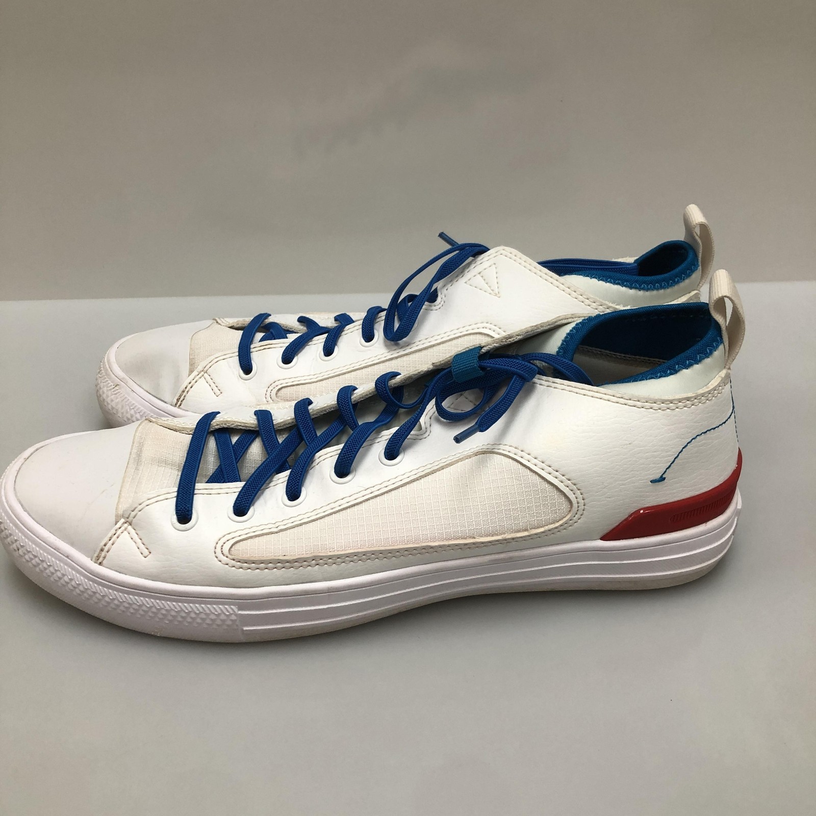 Converse Chuck Taylor All Star Shoes Mens 10.5 White Blue Sneakers 165345C Logo thumbnail 4