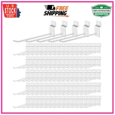 100 pcs Slatwall Hooks 6 Inch Panel Display Hooks Metal Slat Wall Hanging Hooks