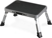 Taburete plegable ajustable Double Elite de 3 niveles, autocaravana de metal y uso doméstico