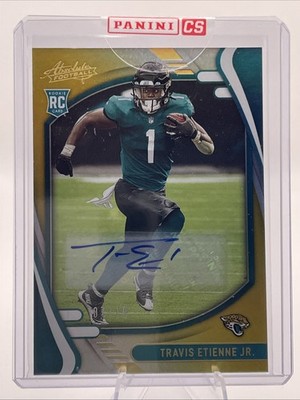 2021 Panini Absolute - Rookies Travis Etienne #112 Spectrum Gold Signatures /10