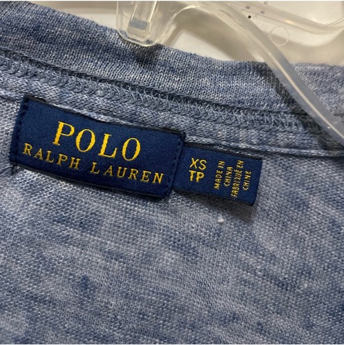 Polo Ralph Lauren Lino Cárdigan Azul Ligero Botón Delantero Talla XS Preppy - Imagen 2 de 14