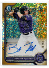 2022 1st Bowman Chrome GOLD Speckle RC AUTO Braxton Fulford Rookie Autograph /50