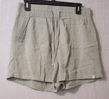 Nwot Hurley Soft Shorts Pull On Drawstring Rayon Green Women's M H85-15