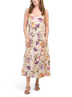 chinese dress ladies Rove Linen-Cotton Midi Dress Back Ties main image 0