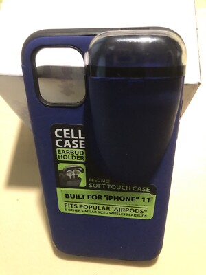 iPhone 11 Soft Touch Protective Cell Phone Shell Case With Ear Bud Storage 2020