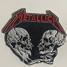 Metallica Skull Logo Patch: High Quality Embroidery, Iron On, 4 Inches Wide, New