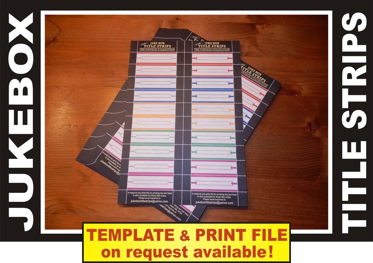 Cvc) ⭐ 40 Jukebox TITLE STRIPS ⭐ Special feature: PRINT Cvc) ⭐ 40 Jukebox TITLE STRIPS ⭐ Special feature: PRINT