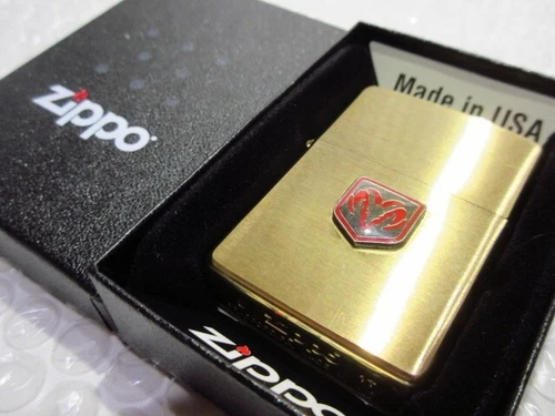 Zippo Oil Lighter Dodge Ram Logo Gold Brass Regular Case Japan