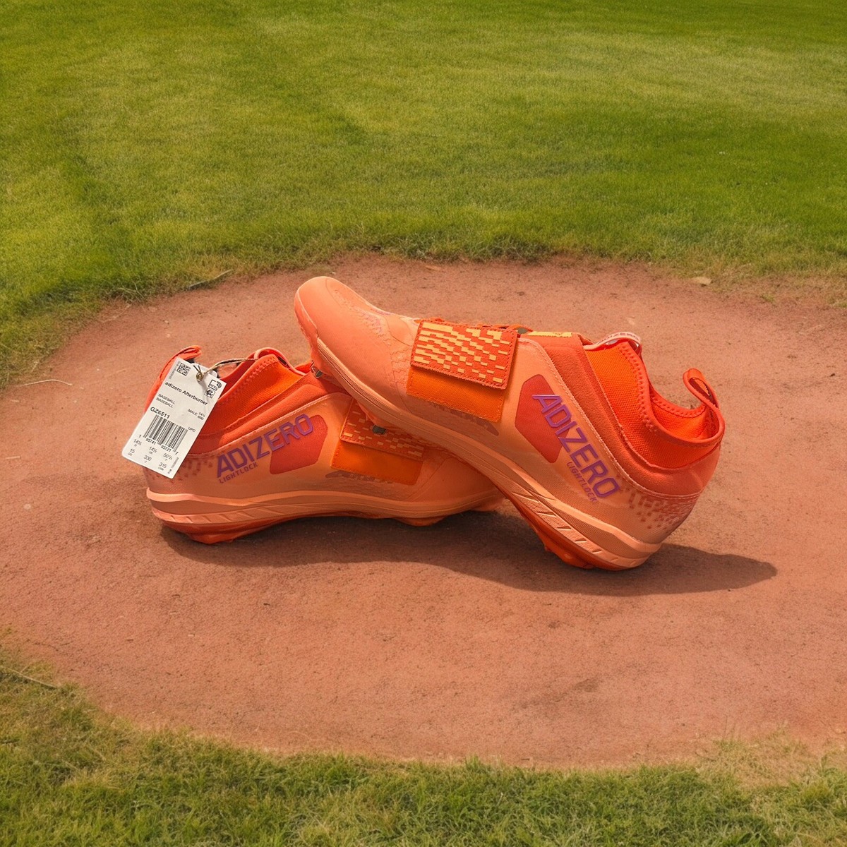 Adidas Adizero Afterburner Orange Baseball Cleats Size Men's 15