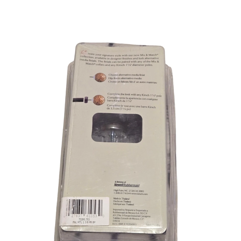 Nuevo globo de níquel cepillado satinado con acabado Kirsch redondo para postes de 1 3/8 Foto 3 de 4