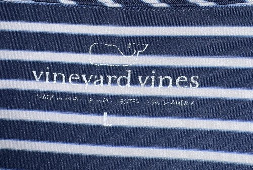 Vineyard Vines camicia uomo a righe taglia L manica corta polo golf - Foto 4 di 5